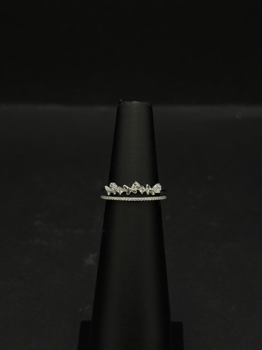 Double-Layered Butterfly & Marquise Ring #533