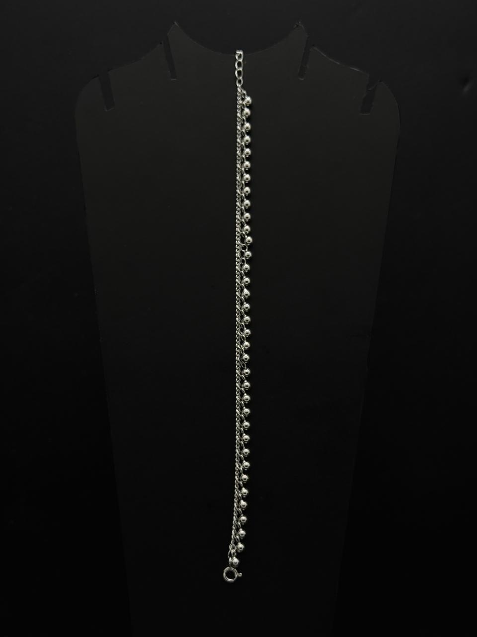 Minimalist Dual-Chain Ball Bracelet #559