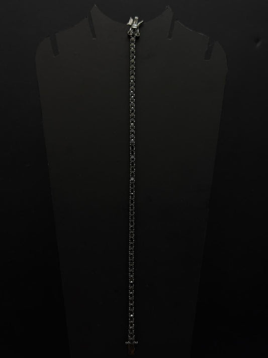 Dazzling Black Diamond Simulant Tennis Bracelet #563