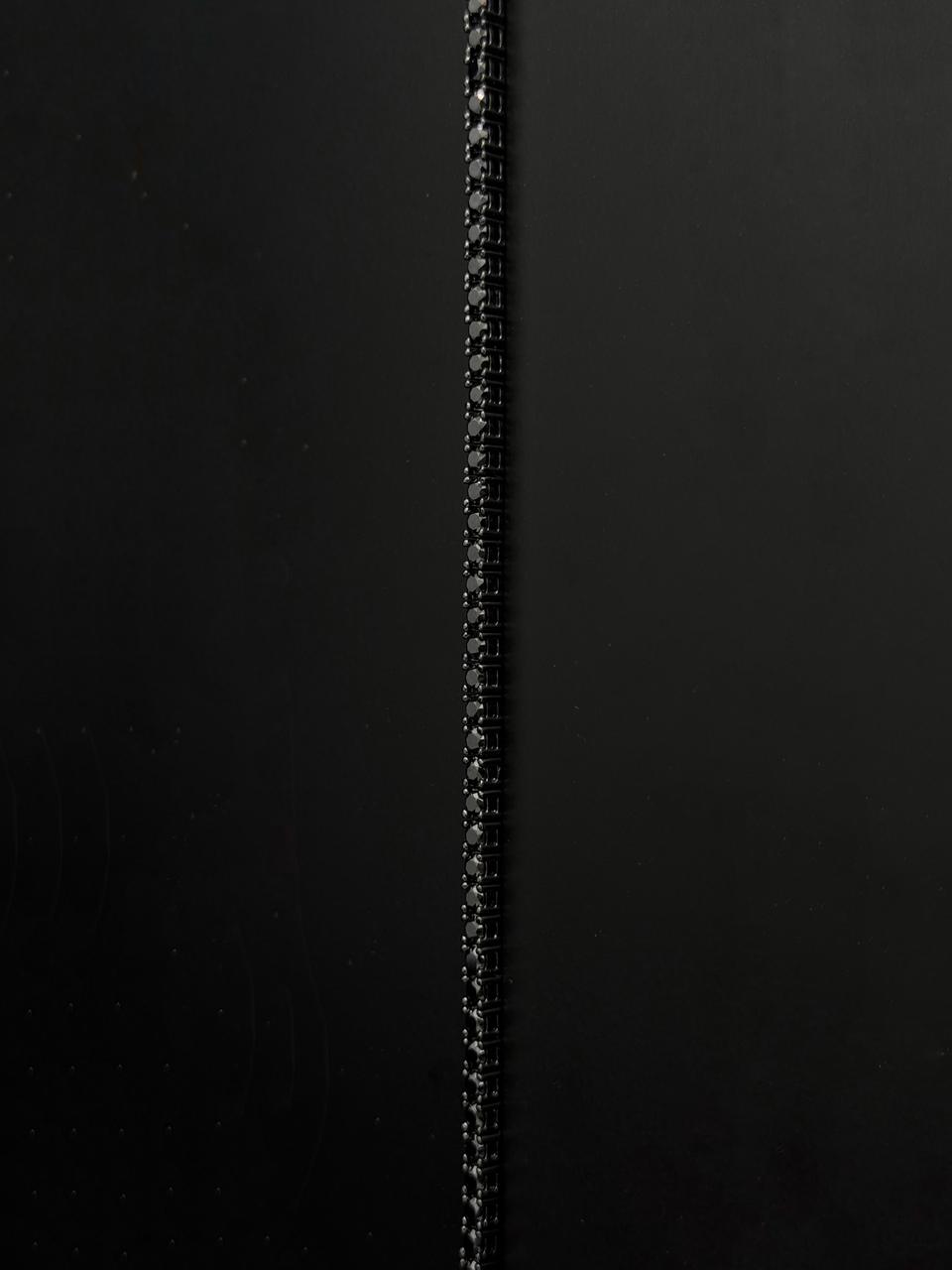 Dazzling Black Diamond Simulant Tennis Bracelet #563