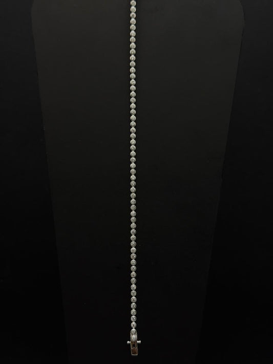 Delicate Pave Diamond Simulant Ball Chain Bracelet #566