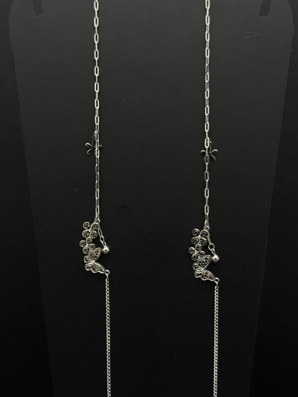 Elegant Butterfly Bead Drop Ankle #594