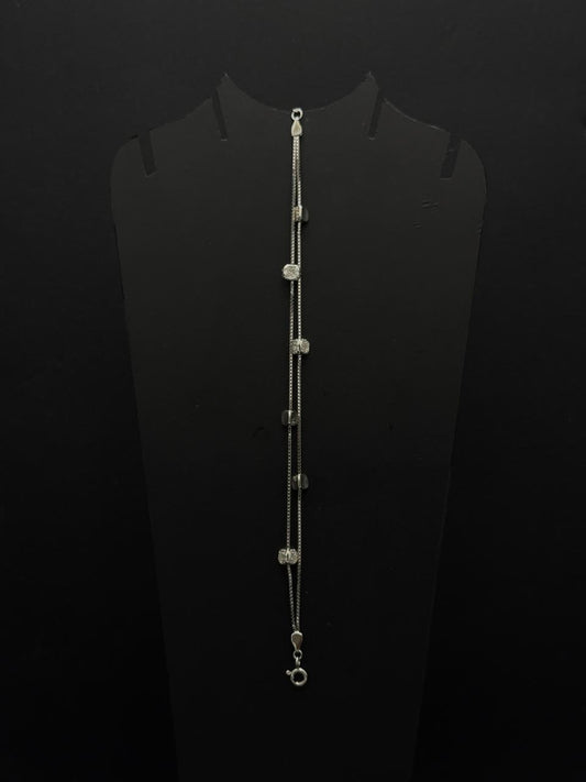 Silver Cube Cascade Bracelet #598