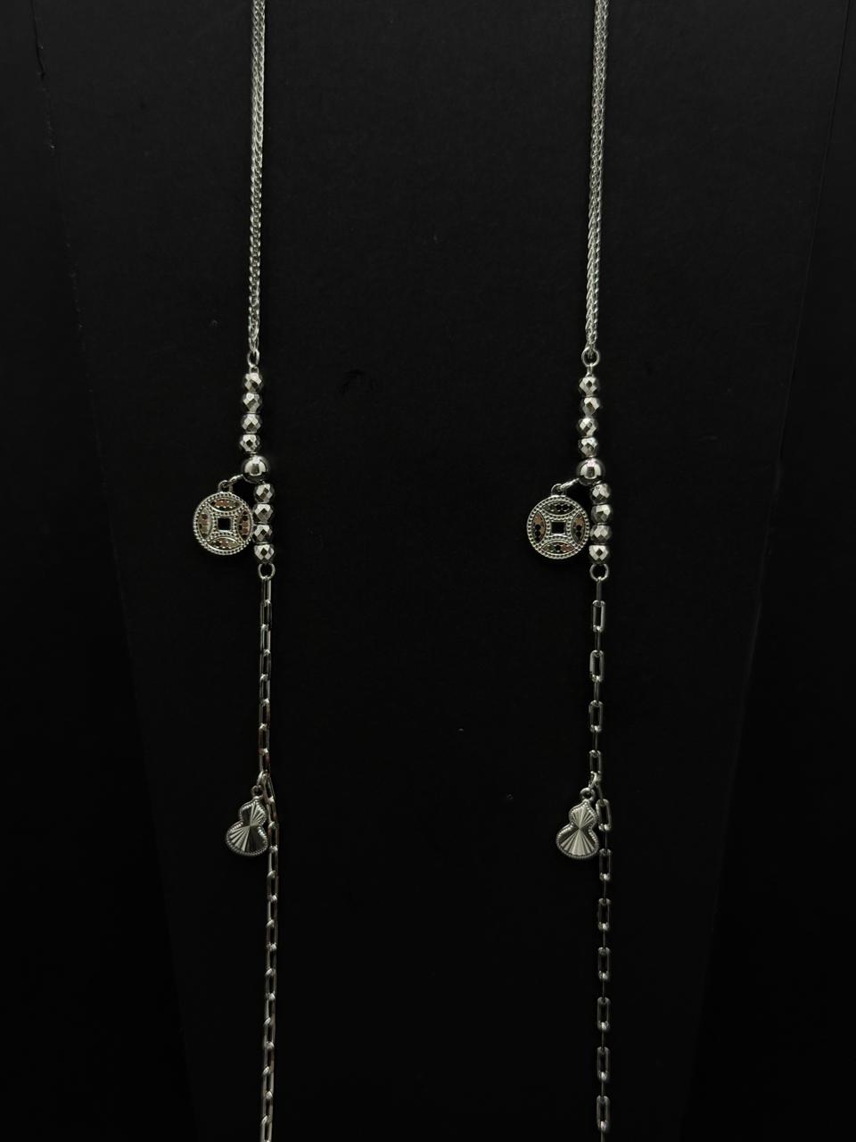 Mixed-Link Prosperity Charm Anklet #617