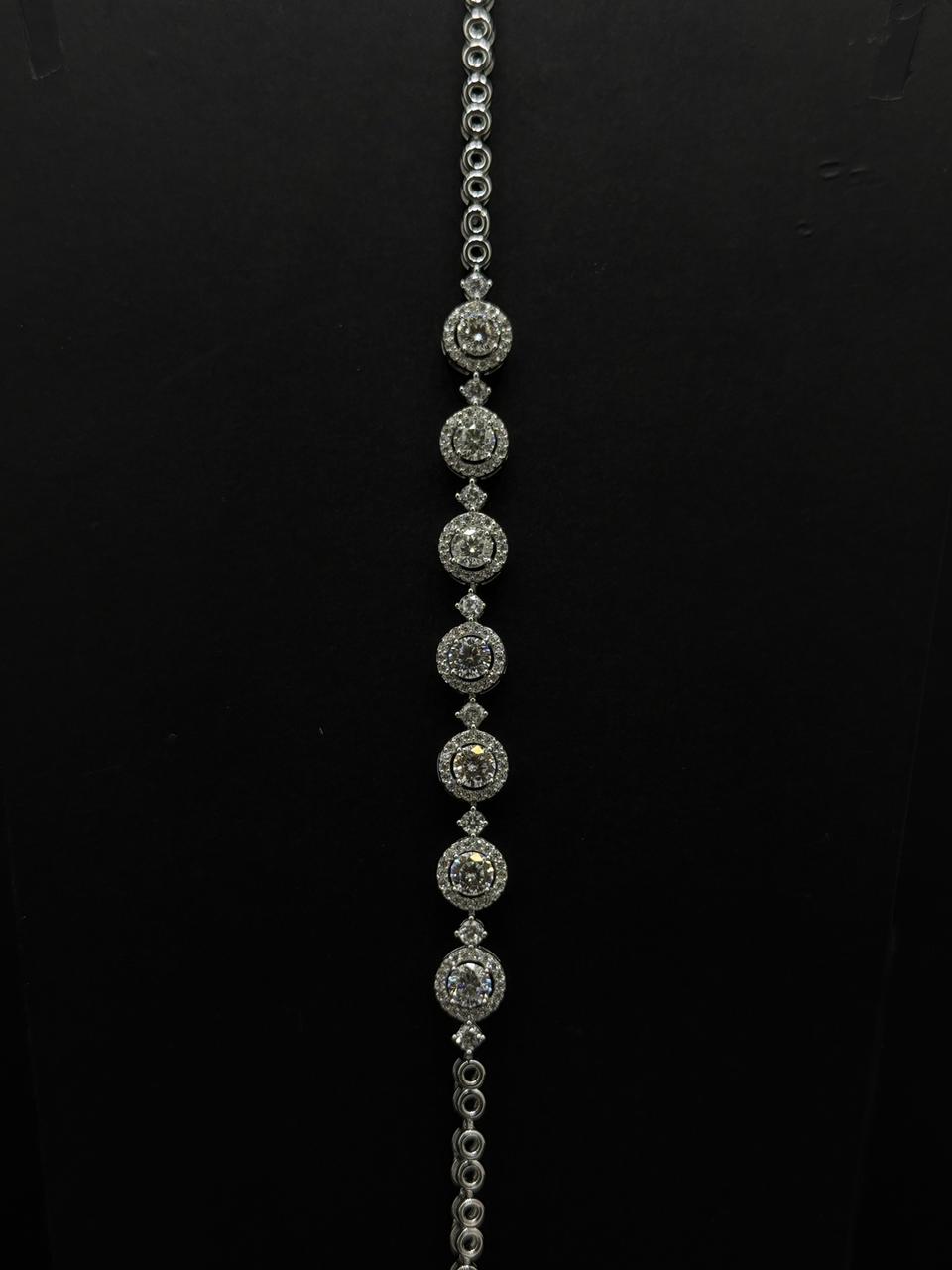 Elysian Halo Round Crystal Link Bracelet #634