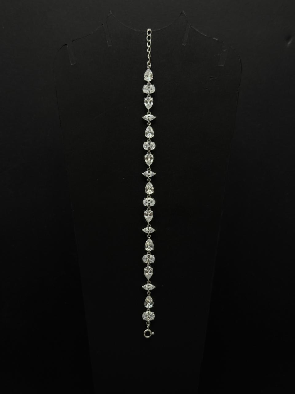 Multi-Cut Crystal Symphony Tennis Bracelet #635